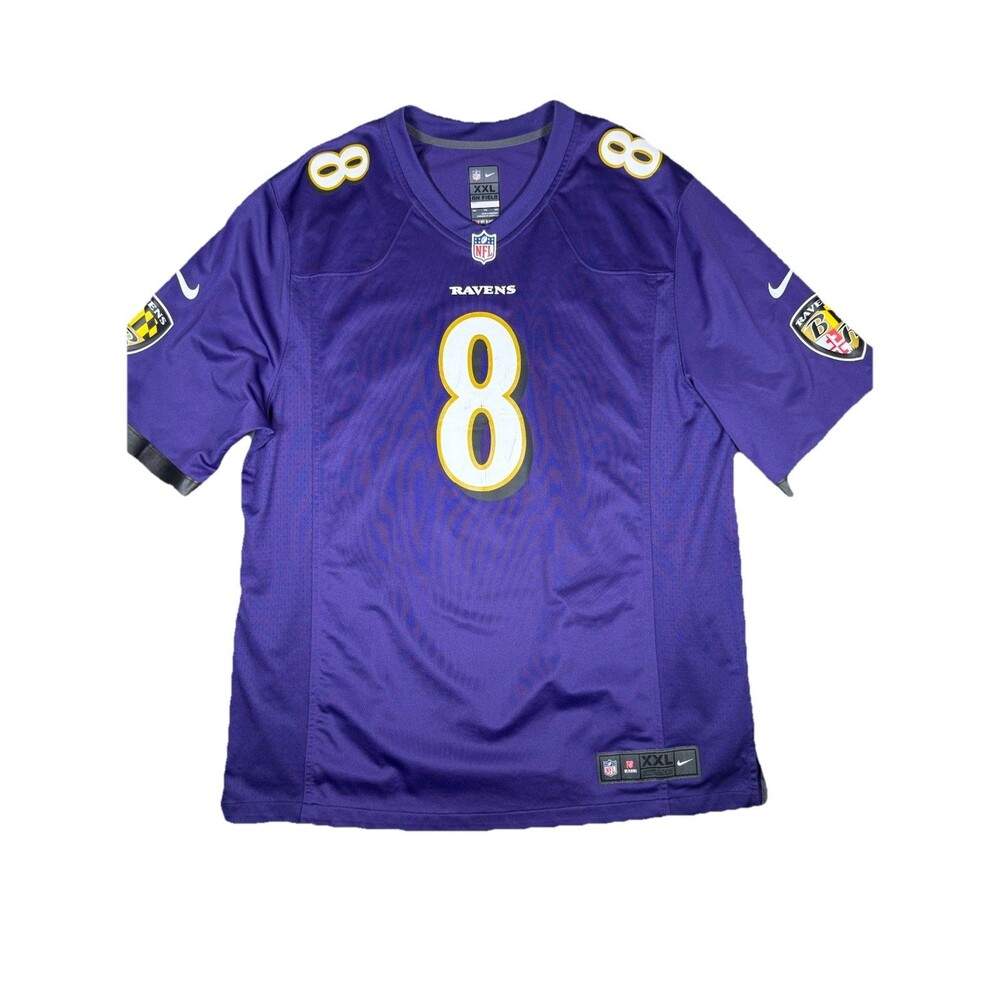 Lamar Jackson Ravens Nike‎ On Field Jersey XXL Purple NFL #8 with flaw